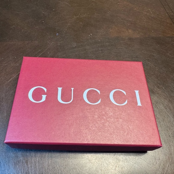 New Authentic Gucci GG Logo Card Case Walllet Green Leather - Picture 10 of 10